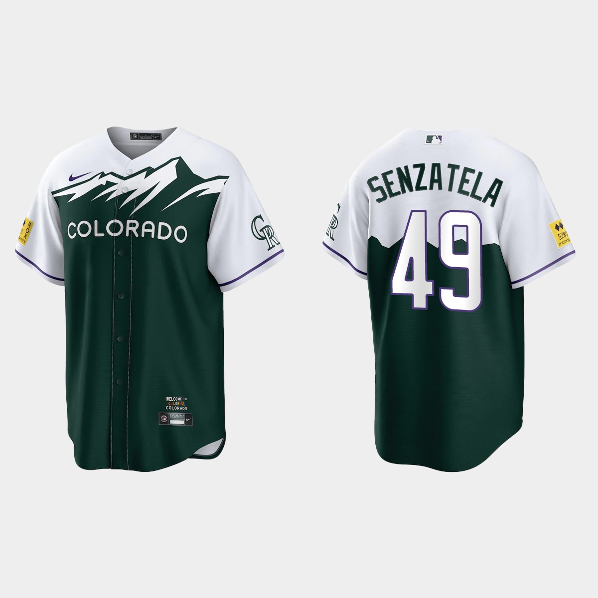 Colorado Rockies Antonio Senzatela 2022 City Connect Jersey - Green