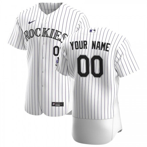Colorado Rockies Custom Men’s White Home 2020 Player MLB Jersey