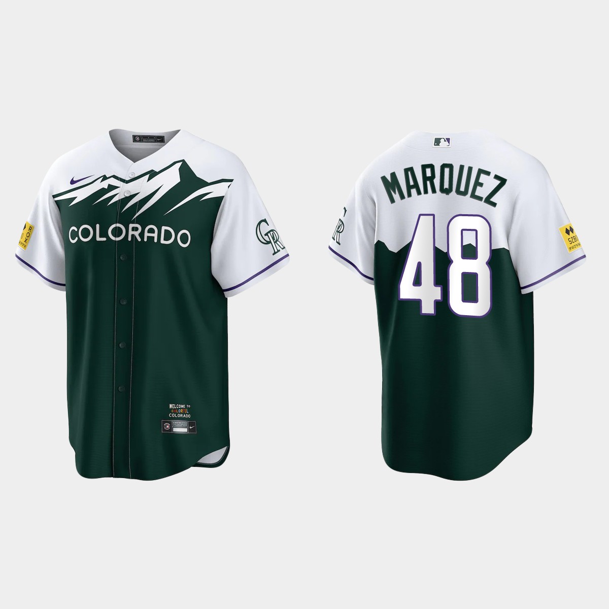 Colorado Rockies German Marquez 2022 City Connect Jersey - Green