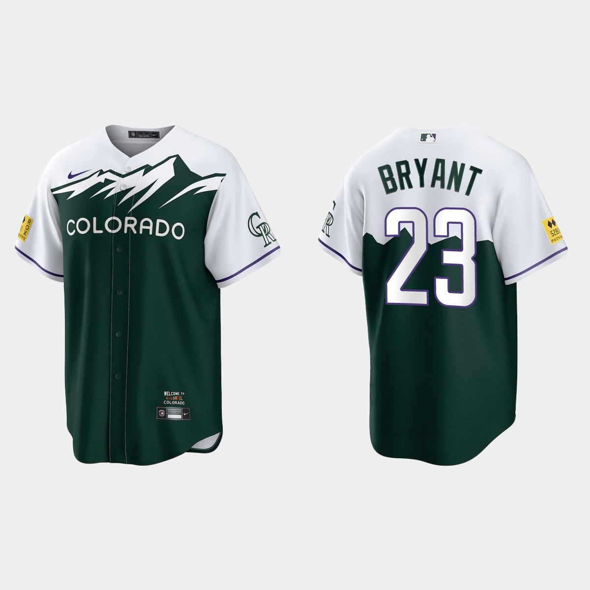 Colorado Rockies Kris Bryant 2022 City Connect Jersey - Green