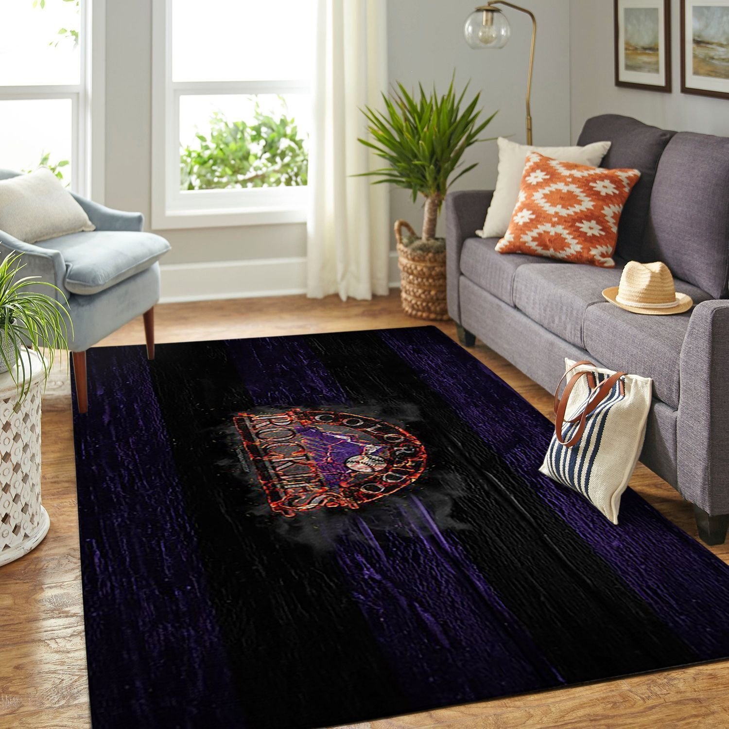 Colorado Rockies Living Room Area Rectangle Rug