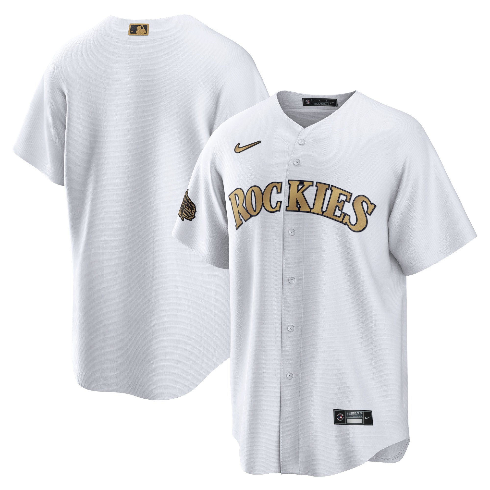 Colorado Rockies Nike 2022 MLB All-Star Game Replica Blank Stitched Jersey – White