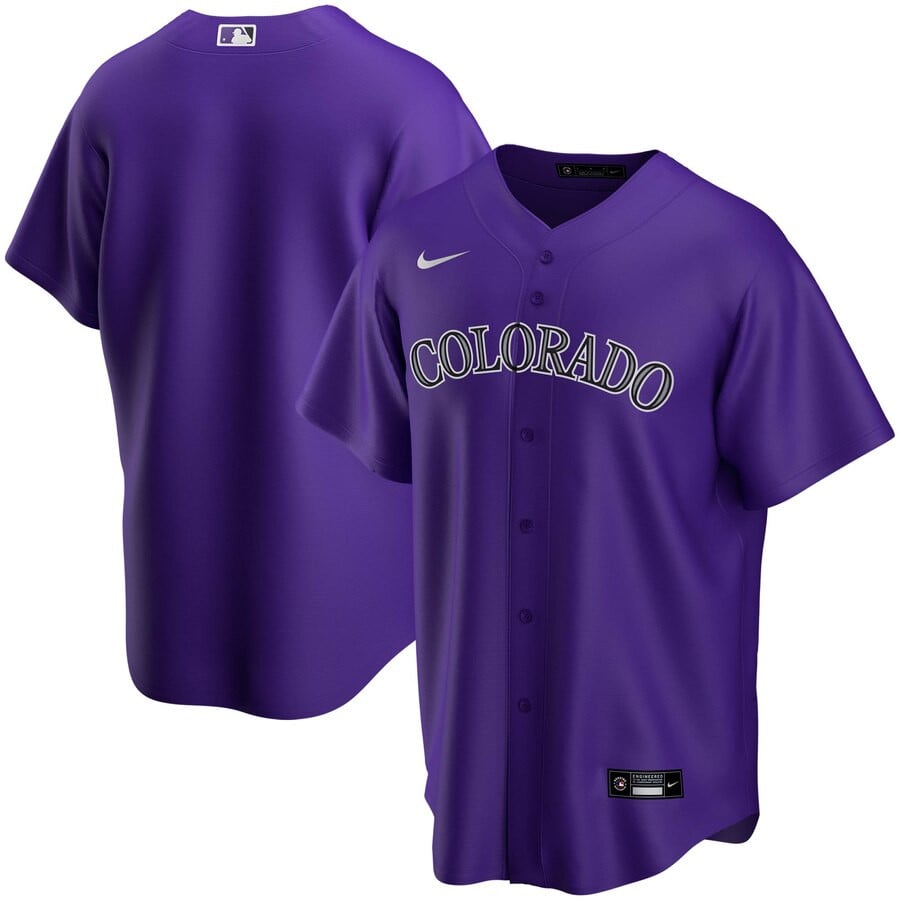 Colorado Rockies Nike Alternate 2020  Team Stitched Jersey – Purple