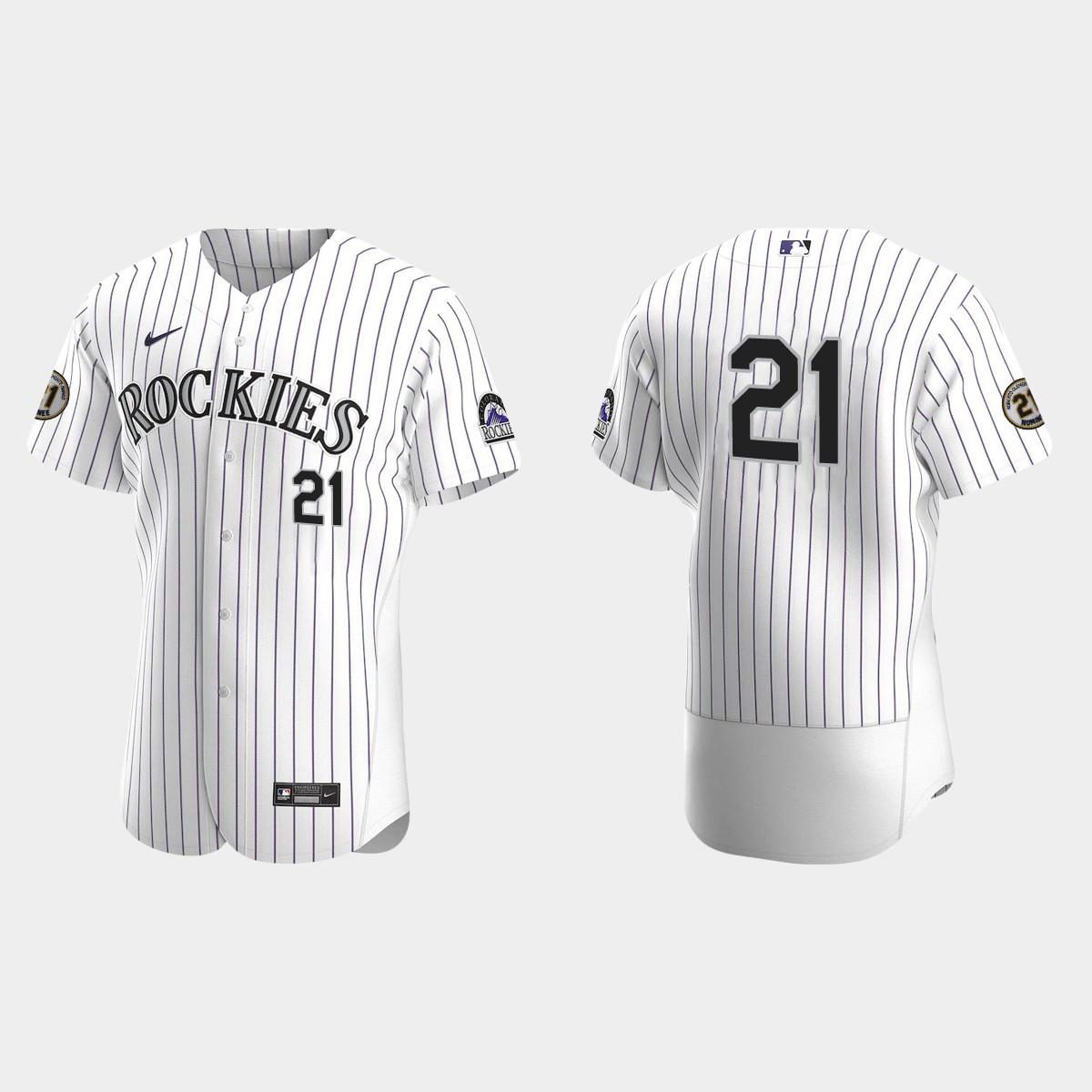 Colorado Rockies Roberto Clemente Day Jersey - White