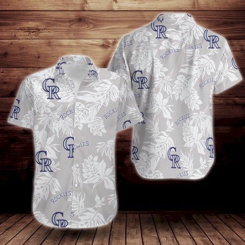 Colorado Rockies Tropical Flower Hawaiian Shirt