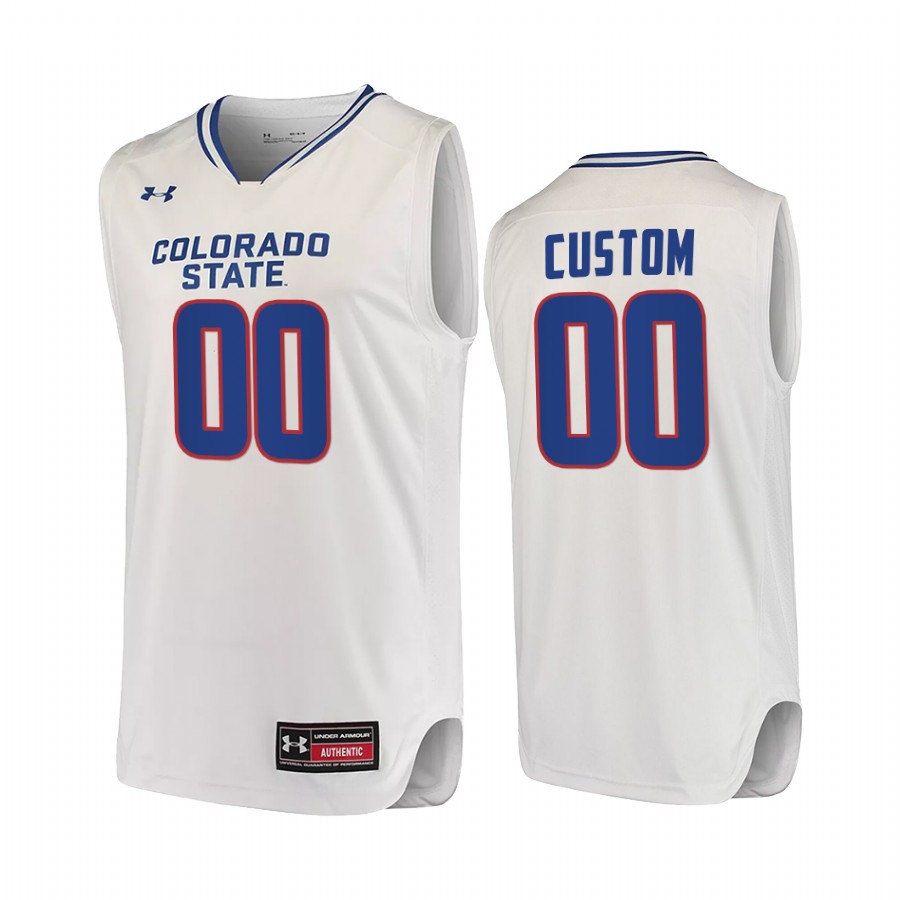 Colorado State Rams Custom Jersey 2021-22 College White Uniform