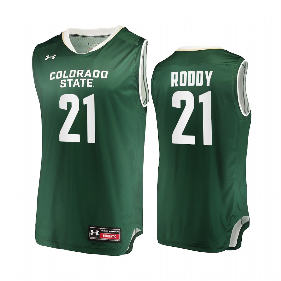 Colorado State Rams David Roddy Jersey 2021-22 College Green Uniform