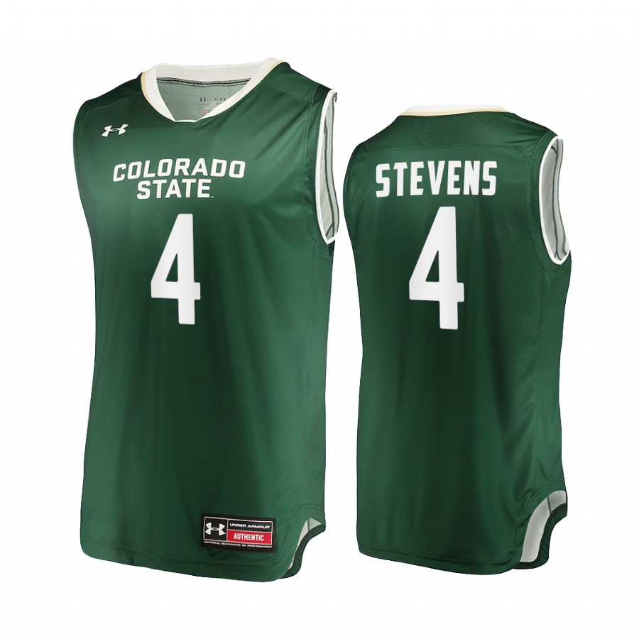 Colorado State Rams Isaiah Stevens Jersey 2021-22 College Green Uniform