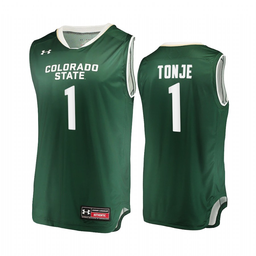 Colorado State Rams John Tonje Jersey 2021-22 College Green Uniform