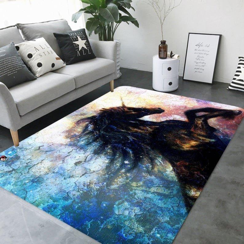 Colored Horse Limited Edition Rectangle Rug