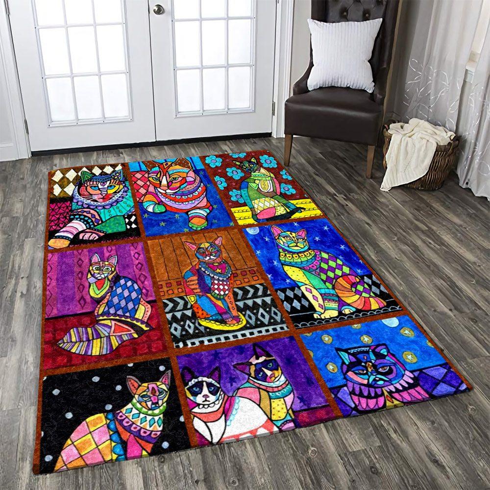 Colorful Cat Limited Edition Rectangle Rug