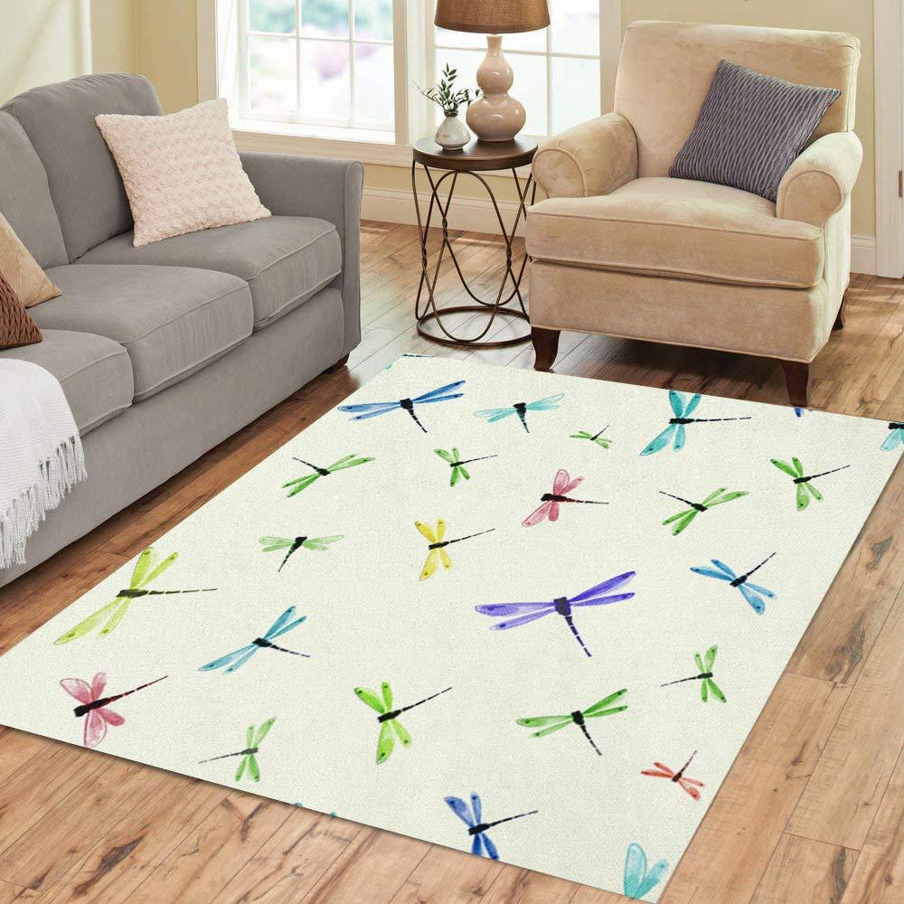 Colorful Dragonflies Limited Edition Rectangle Rug