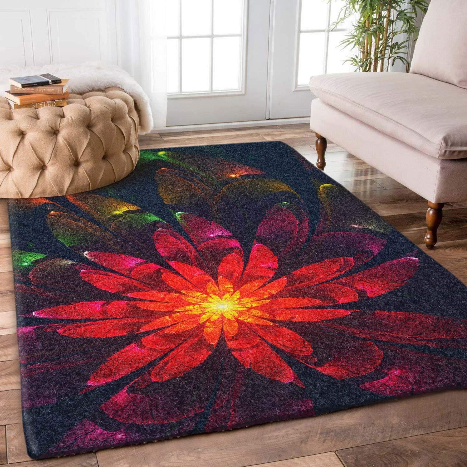 Colorful Flower Limited Edition Rectangle Rug