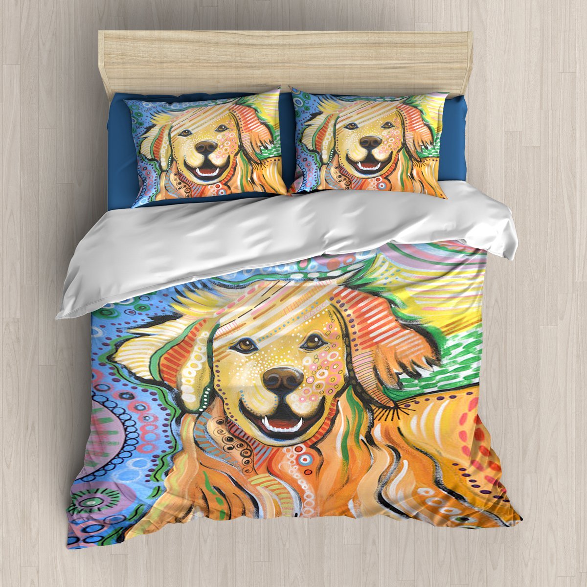 Colorful Golden R Riever Pcs/S 3D Customized Duvet Cover Bedding Set