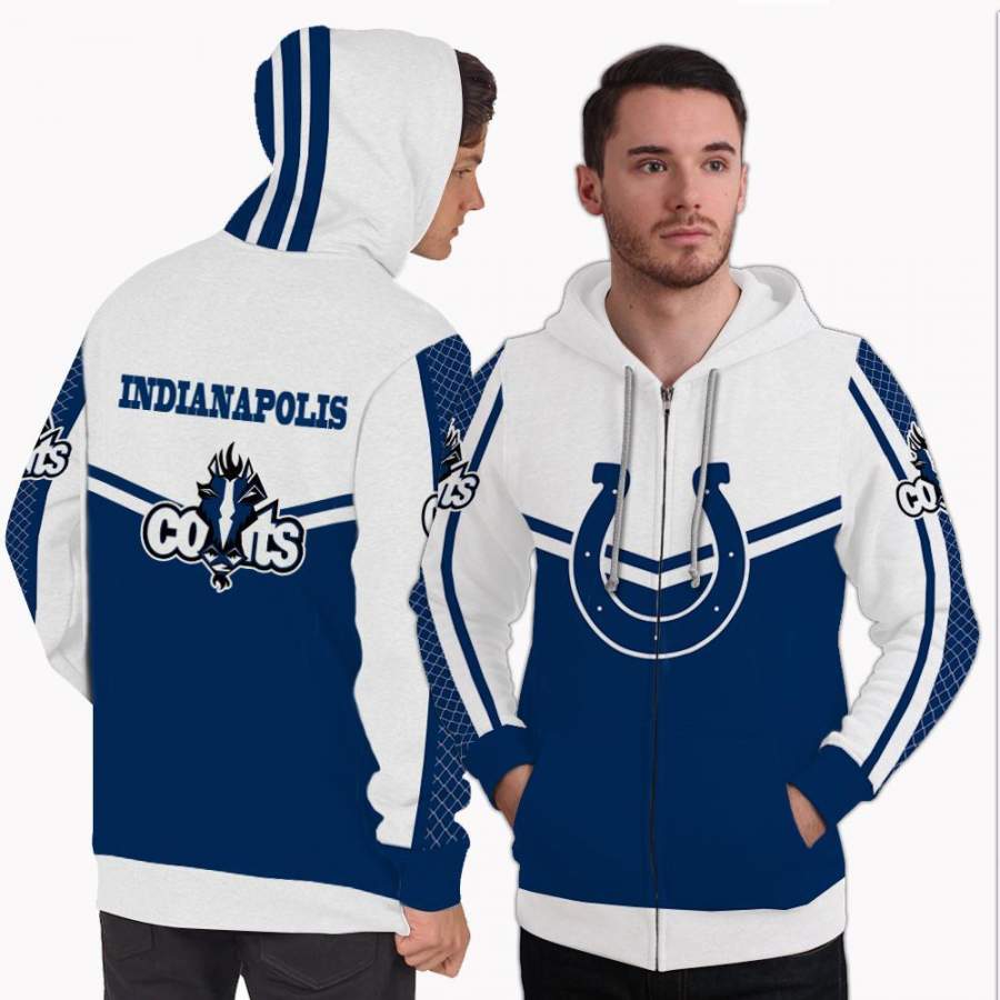 Colorful Gorgeous Fitting Indianapolis Colts Pullover / Zip Hoodie
