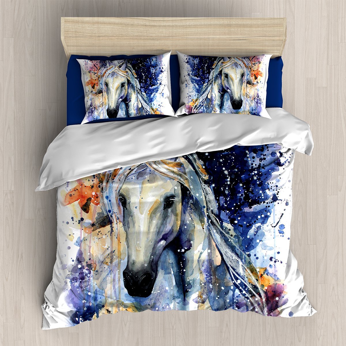 Colorful Horse 3D Customized Duvet Cover Bedding Set