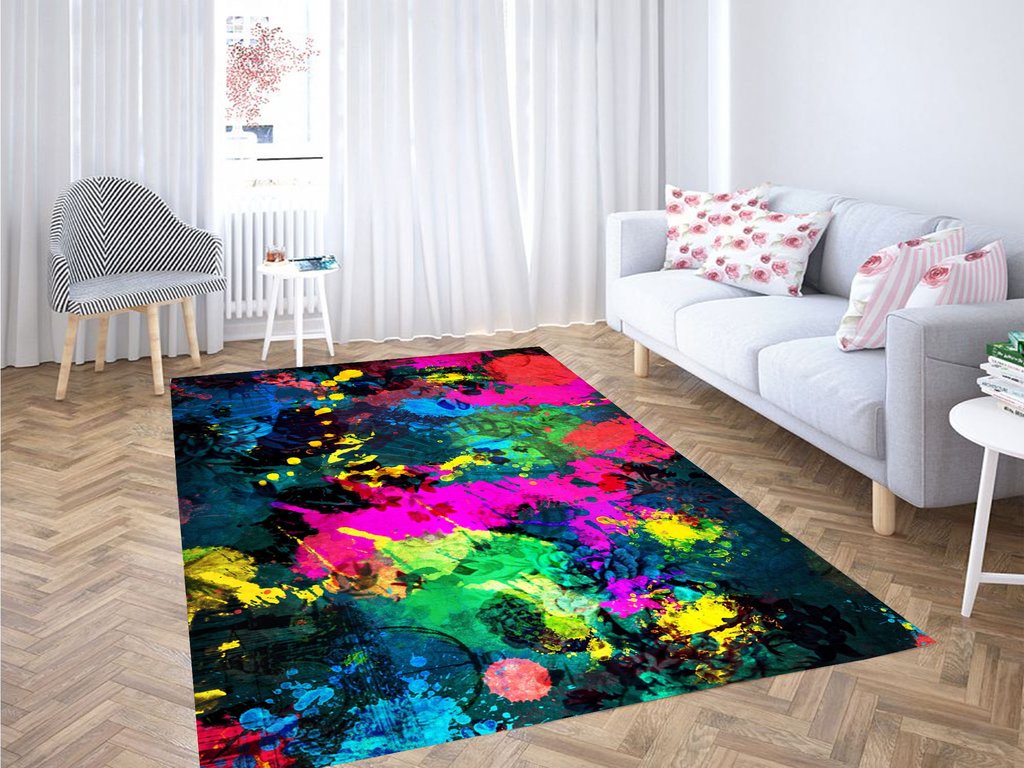 Colorful Spark Living Room Modern Carpet Rectangle Rug