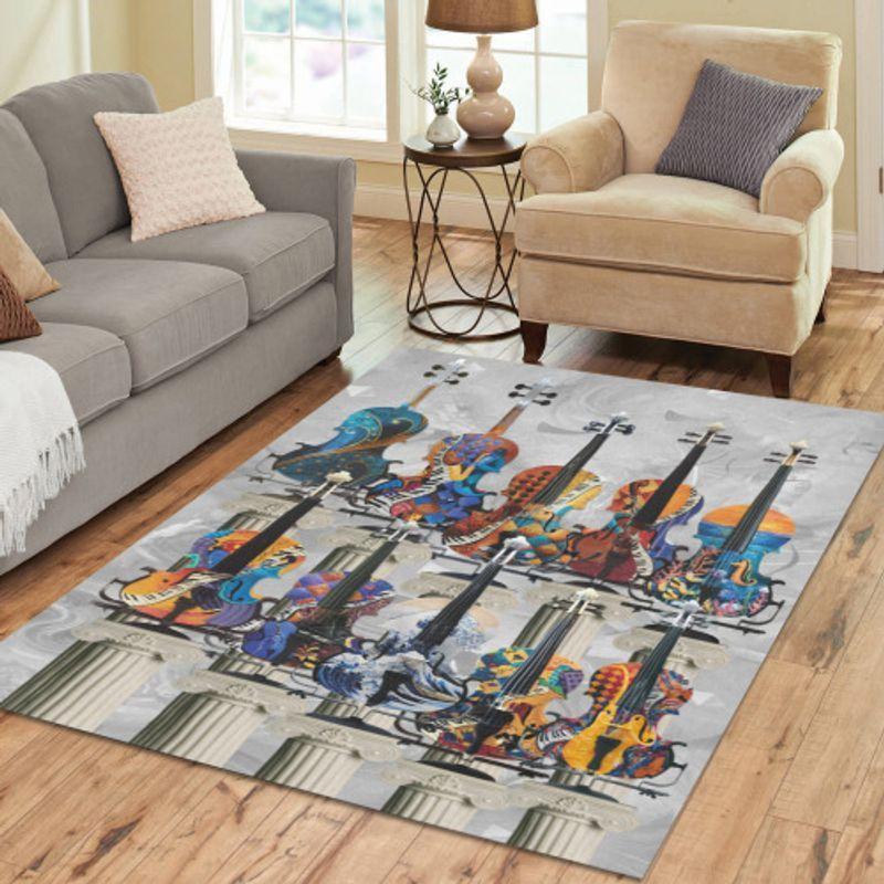 Colorful Violin Limited Edition Rectangle Rug