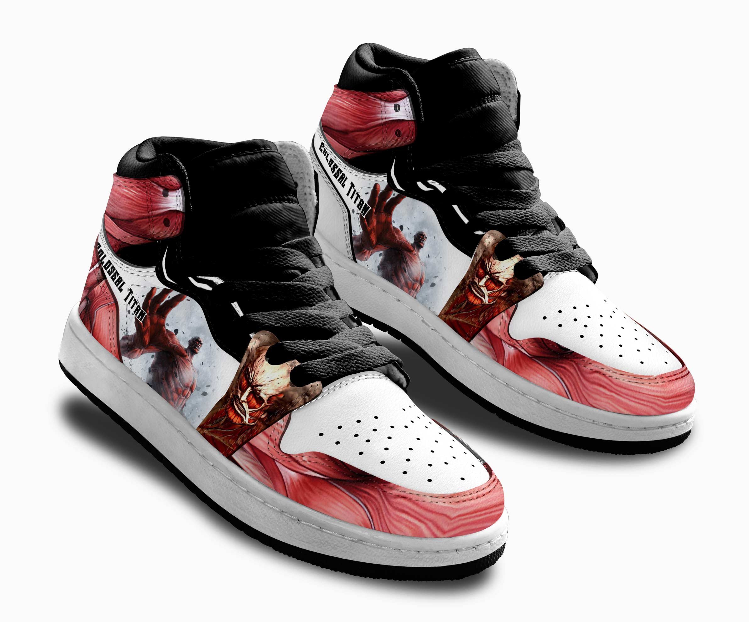 Colossal Titan Kids Sneakers Custom Anime Attack On Titan Shoes For Kids