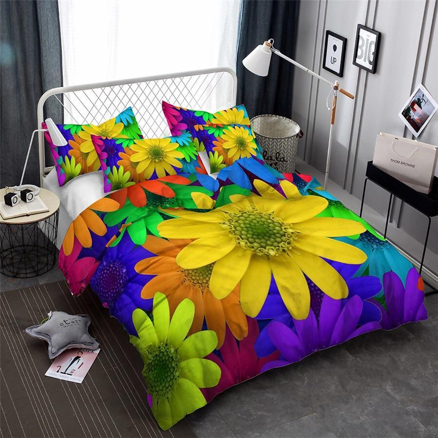 Colourful Gerbera 3D Customized Duvet Cover Bedding Set