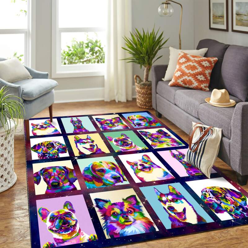 Colours Dogs Mk Carpet Area Rectangle Rug