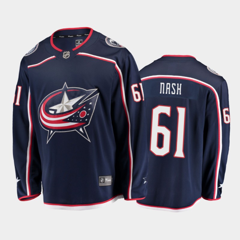 Columbus Blue Jackets #61 Rick Nash Navy 2021-22 Home player Jersey