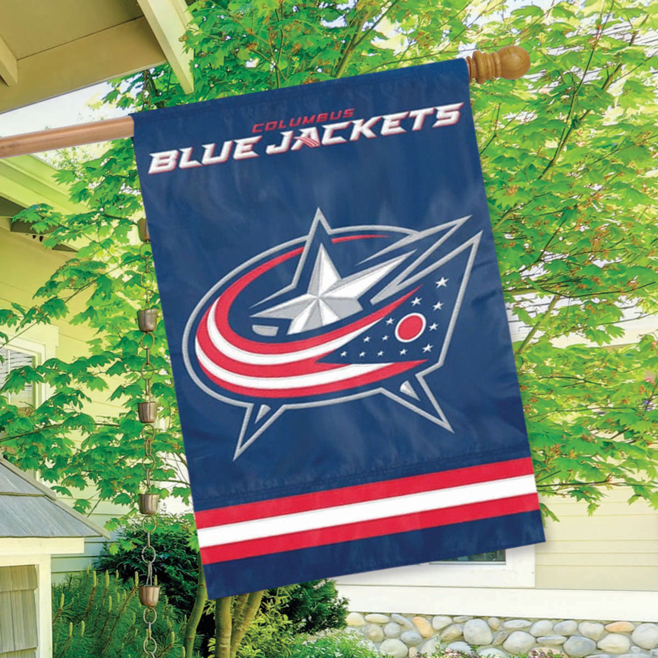 Columbus Blue Jackets Applique & Embroidered Banner Flag NHL Garden Flag, House Flag