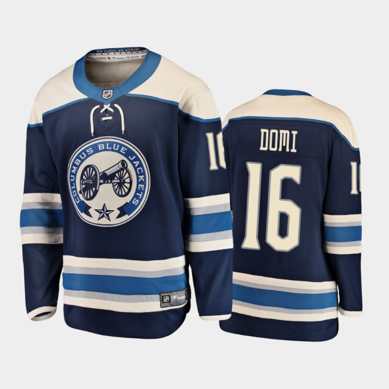 Columbus Blue Jackets Max Domi #16 Alternate Navy 2020-21 Breakaway Player Jersey