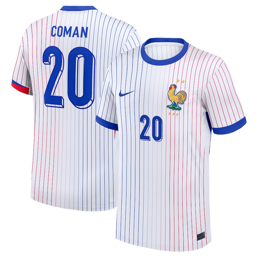 Coman Men's France 2024 Stadium Away Soccer Jersey