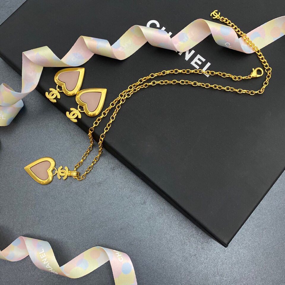 Combo Chanel Necklace And Earrings