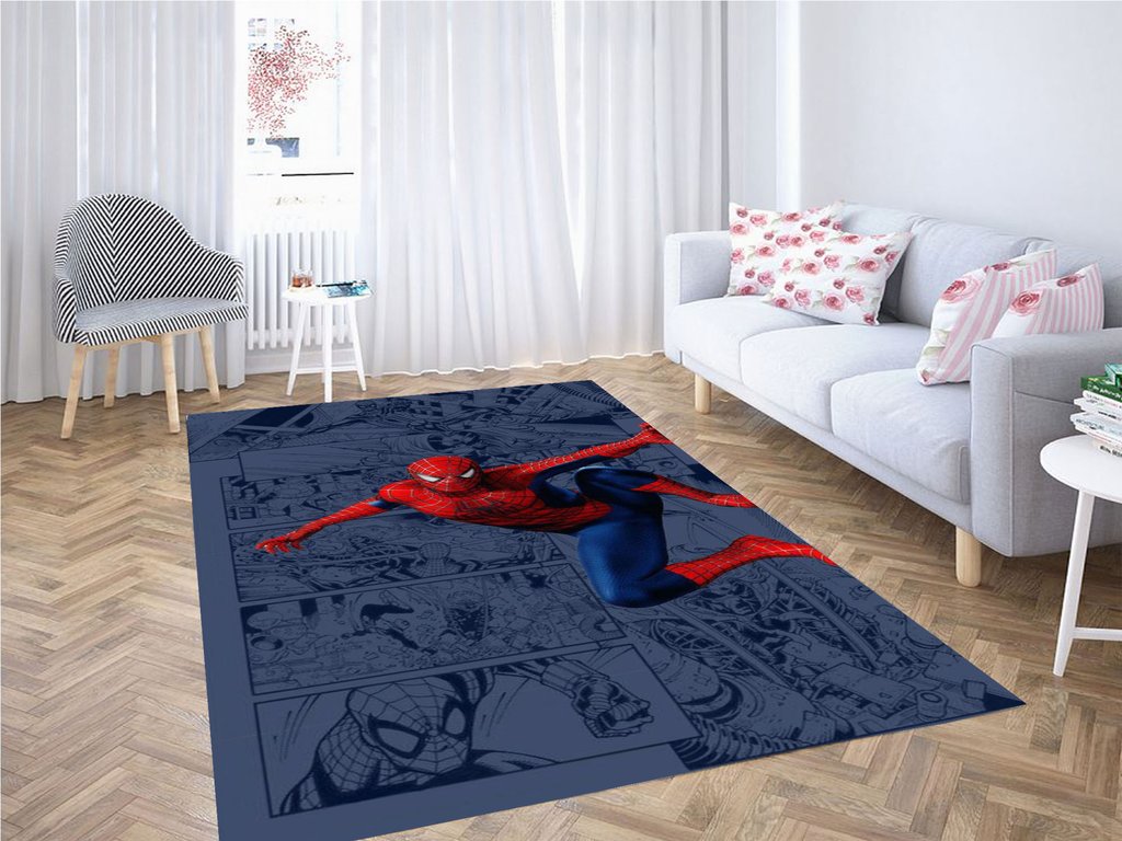 Comic Spidermen Living Room Modern Carpet Rectangle Rug