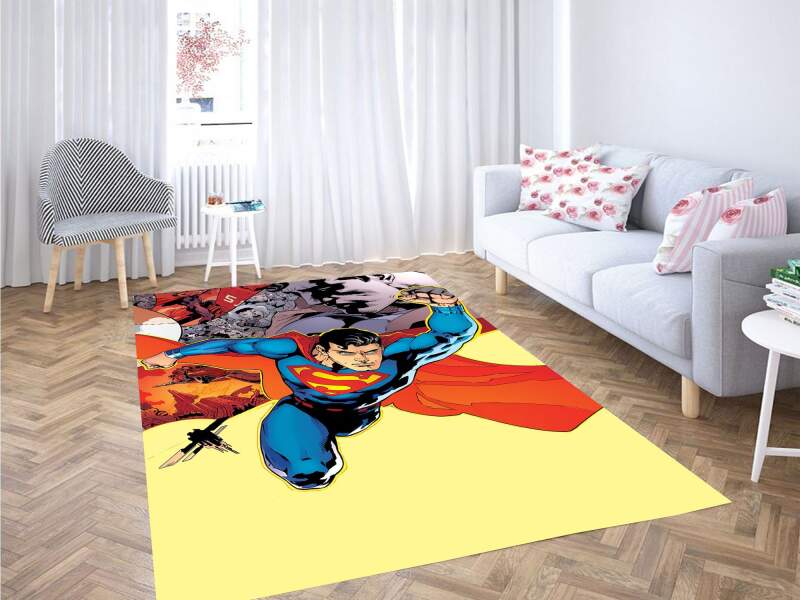 Comic Superman Carpet Rectangle Rug