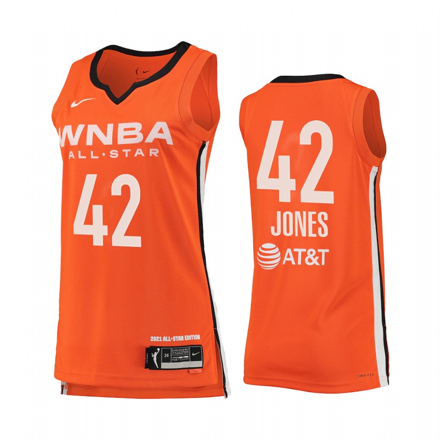 Connecticut Sun Brionna Jones 2021 WNBA All-Star Victory Women Orange #42 Jersey