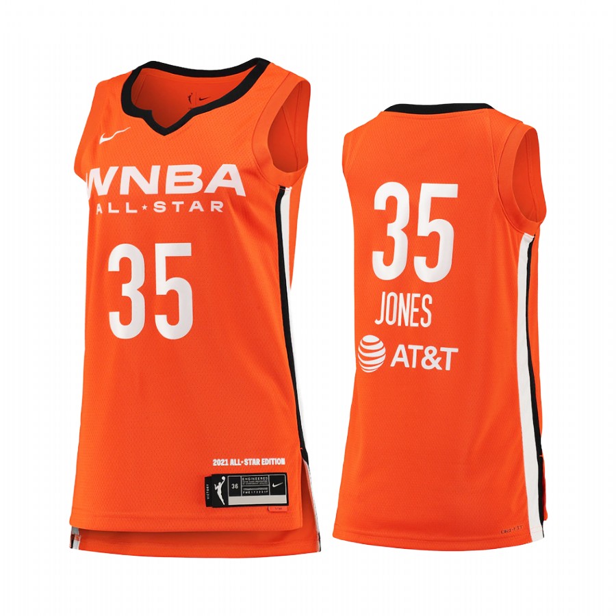 Connecticut Sun Jonquel Jones 2021 WNBA All-Star Game Victory Women Orange #35 Jersey