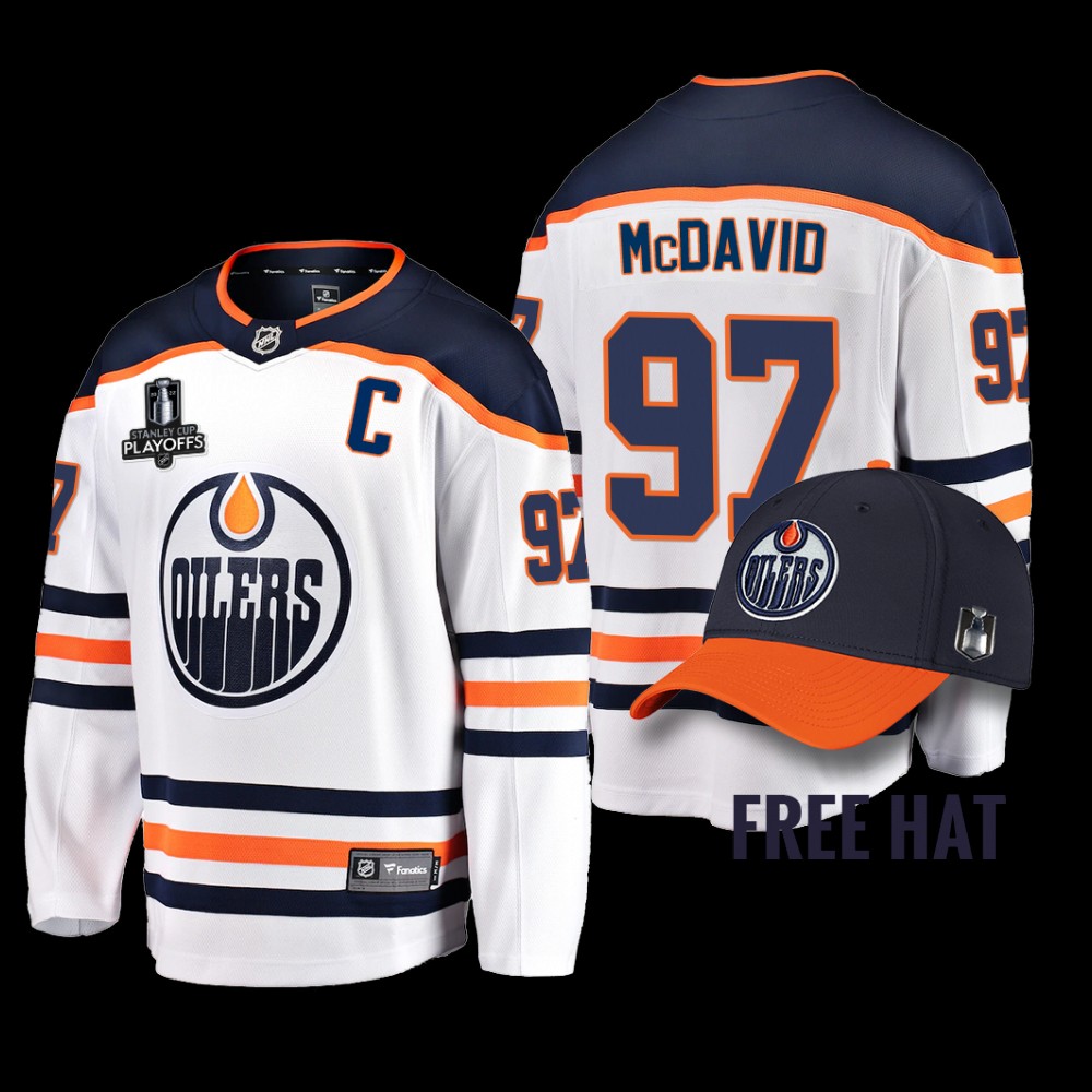 Connor McDavid Edmonton Oilers 2022 Pacific Conference Champions White Away Jersey