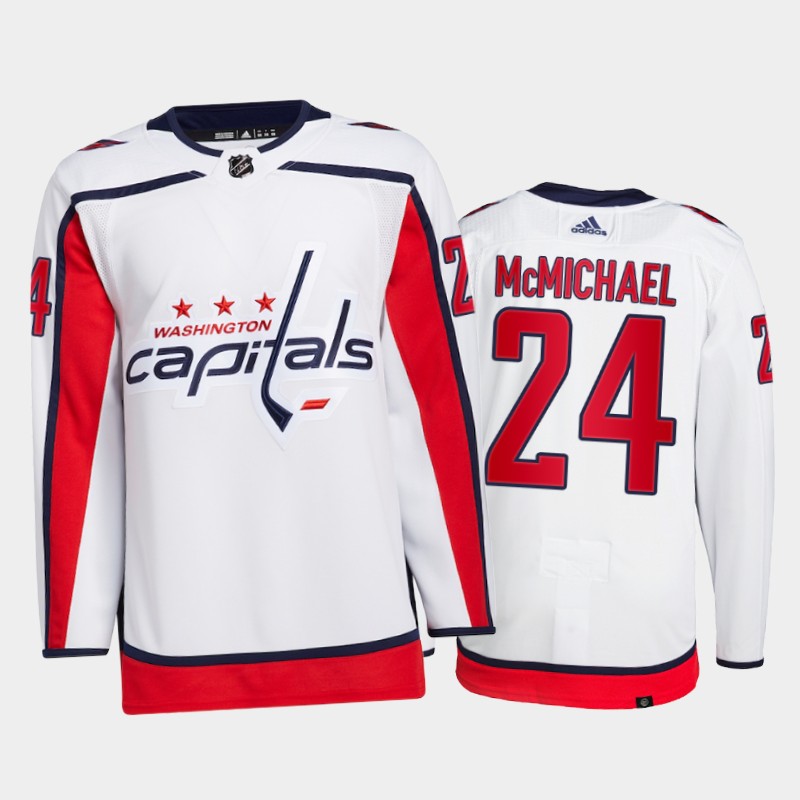 Connor McMichael Washington Capitals Primegreen Pro Jersey 2021-22 White #24 Away Uniform