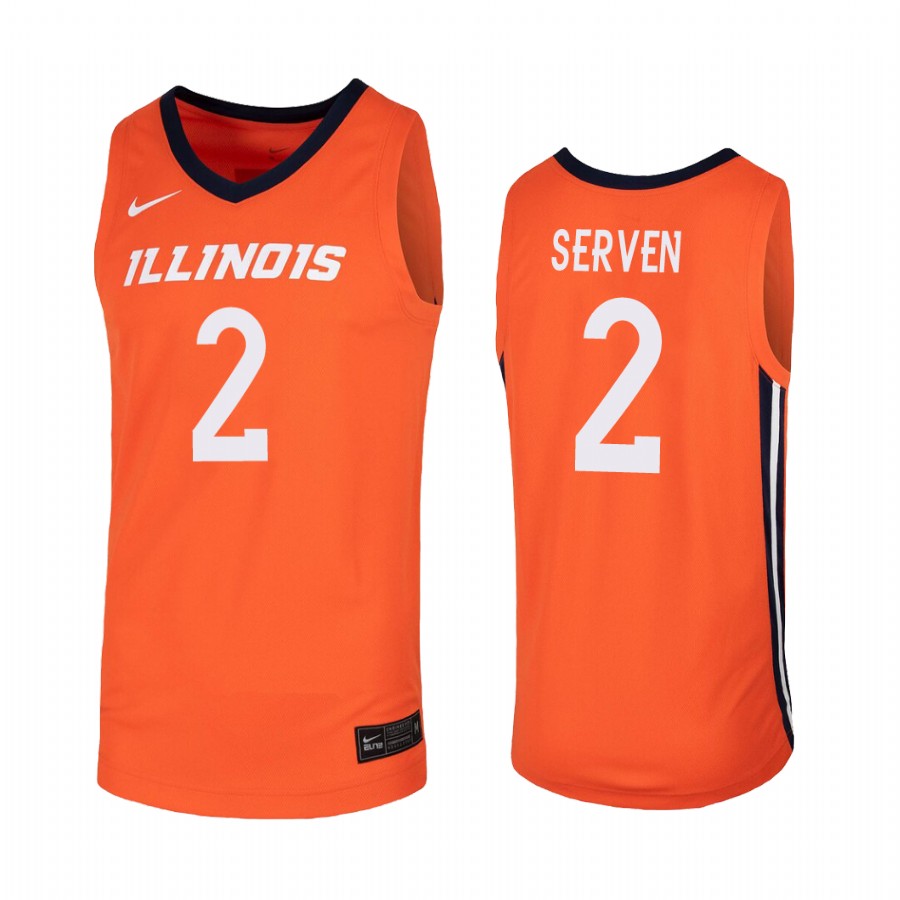 Connor Serven Illinois Fighting Illini Orange Jersey College