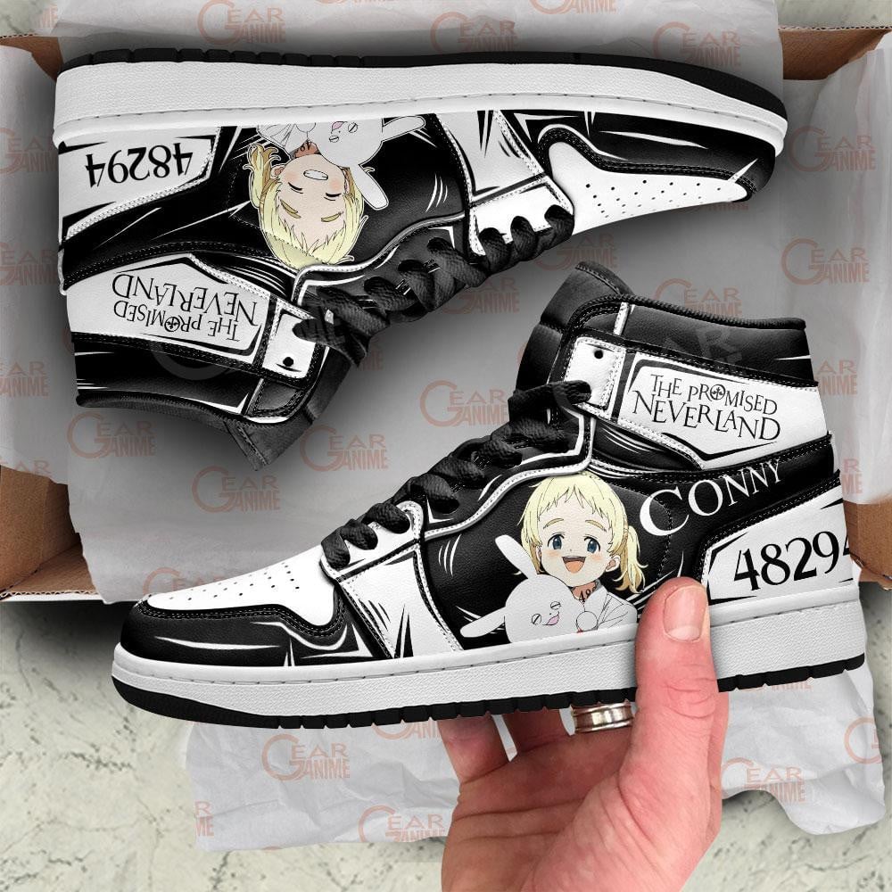 Conny The Promised Neverland JD1s Sneakers Anime Shoes, Air Jordan Hightop