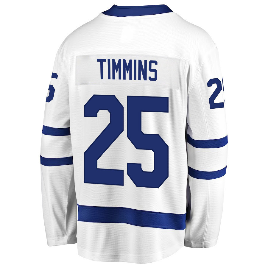Conor Timmins 25 Toronto Maple Leafs Stanley Cup 2023 Playoffs Patch Away Breakaway Men Stitched Jersey – White