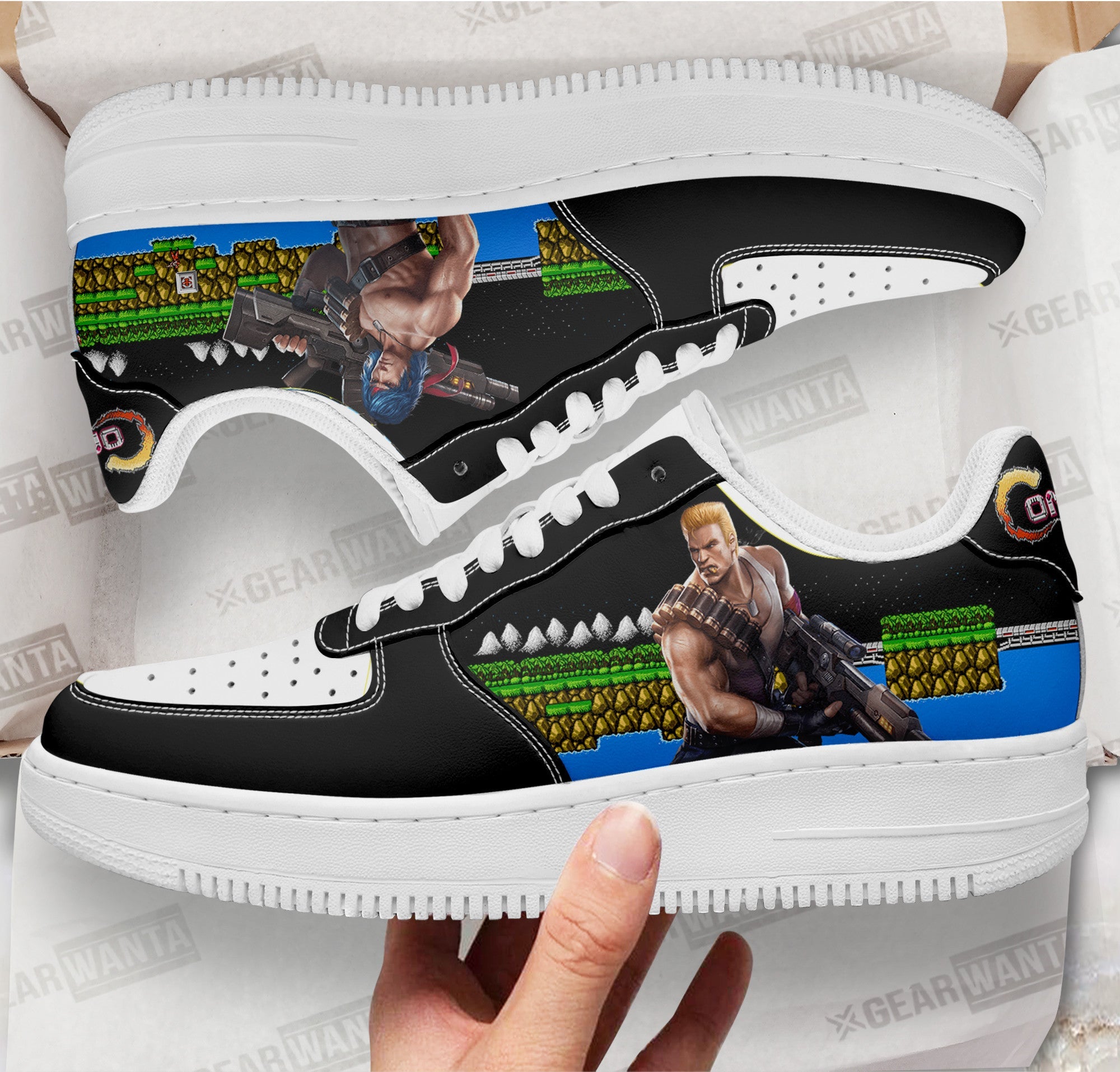 Contra Air Sneakers Custom Video Game Shoes
