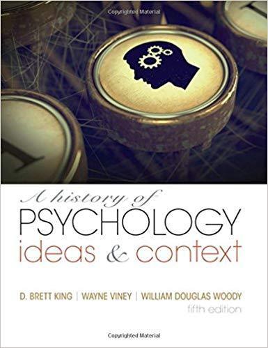 A History Of Psychology Ideas &amp; Context 5Th Edition
