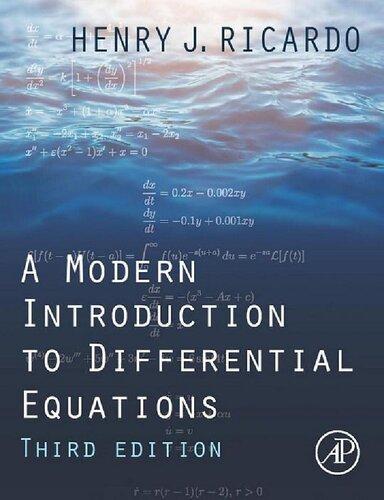 A Modern Introduction To Differential Equations 3Rd Edition