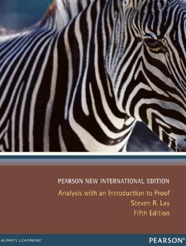 Analysis With An Introduction To Proof Pearson New International