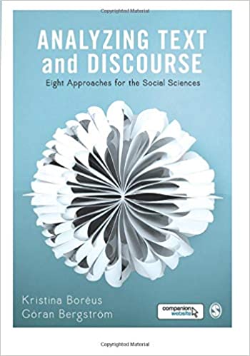 Analyzing Text And Discourse Eight Approaches For The Social Sciences
