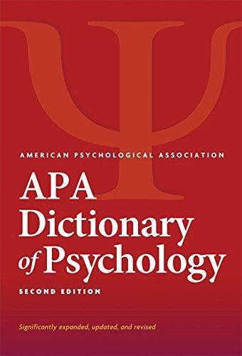 Apa Dictionary Of Psychology 2Nd Edition