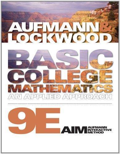 Basic College Mathematics An Applied Approach 9Th Edition