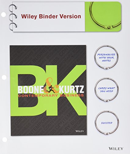 Boone and Kurtz?s Contemporary Business 16th