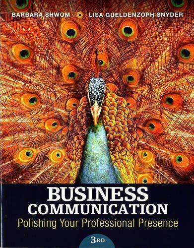 Business Communication Polishing Your Professional Presence 3Rd Edition