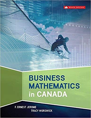 Business Mathematics in Canada 9th Canadian Edition