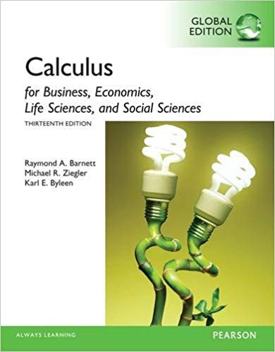 Calculus for Business, Economics, Life Sciences and Social Sciences, 13th Global Edition